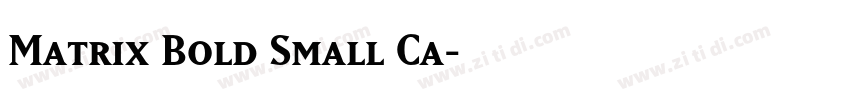Matrix Bold Small Ca字体转换